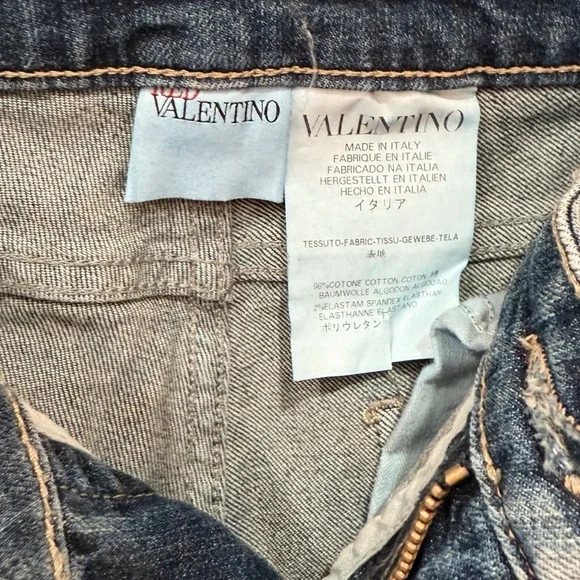 Valentino Ruffle Pocket Denim Jeans